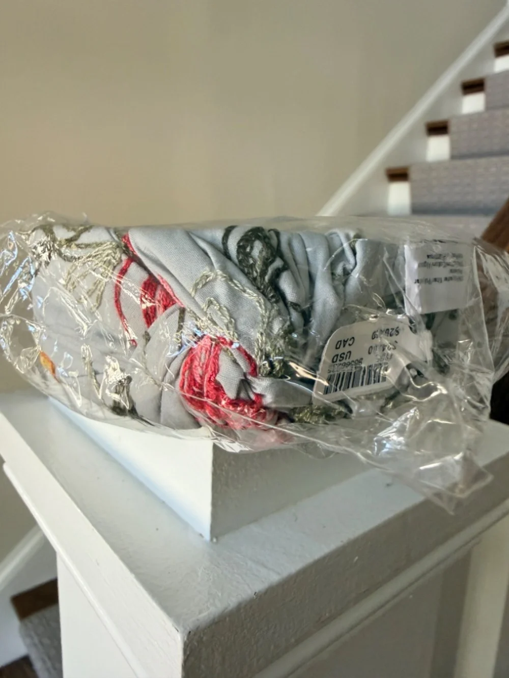 EVERLY x ANTHROPOLOGIE NWT Floral Brocade Knot Headband Light Blue Petal